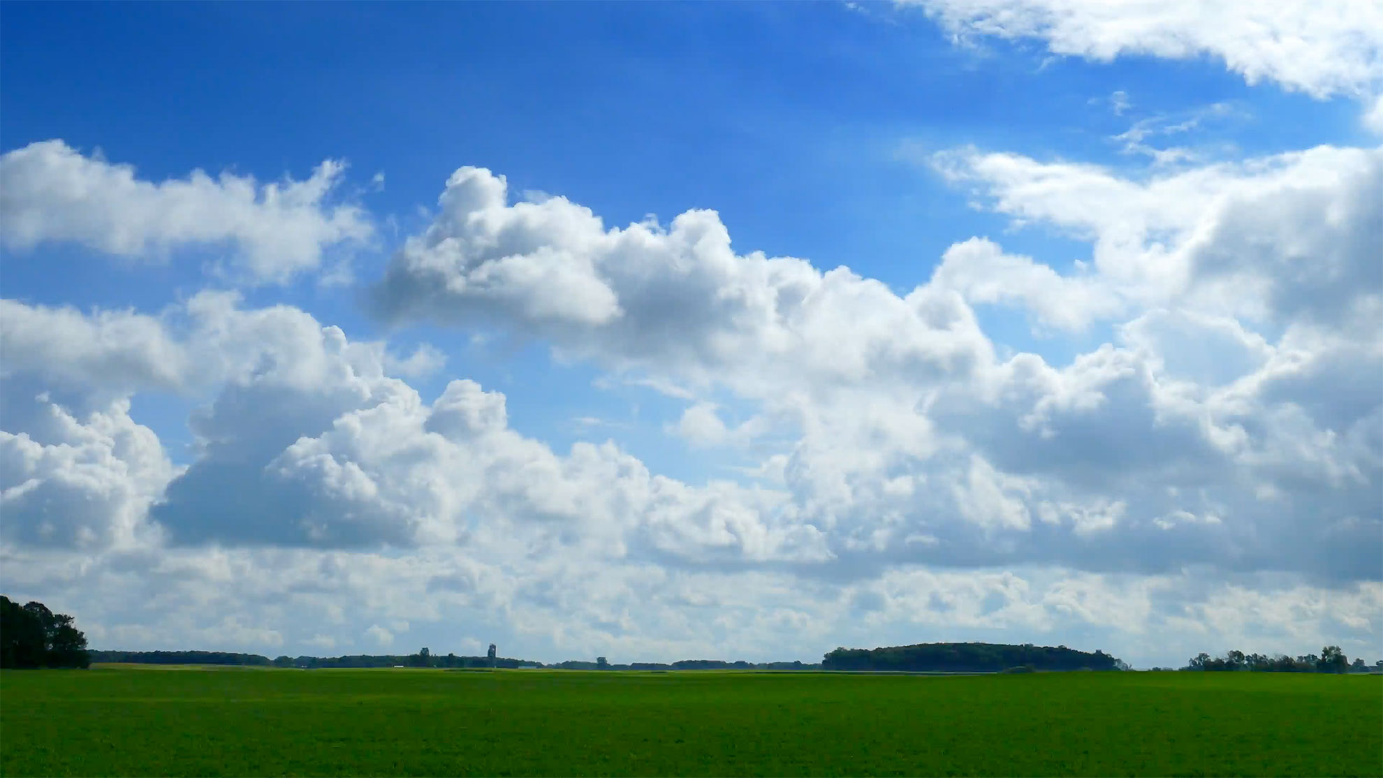 Open fields under sky